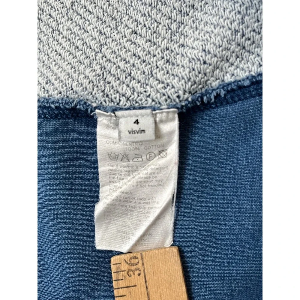 Visvim Indigo Artisan Crewneck Sweatshirt Natural Dye Japan Pullover Size 4 - Picture 16 of 16